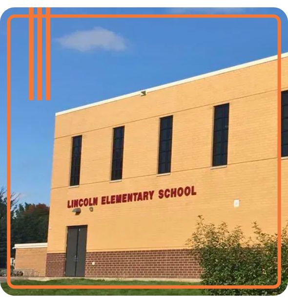 Exterior Lincoln Elementary Building Main Office
